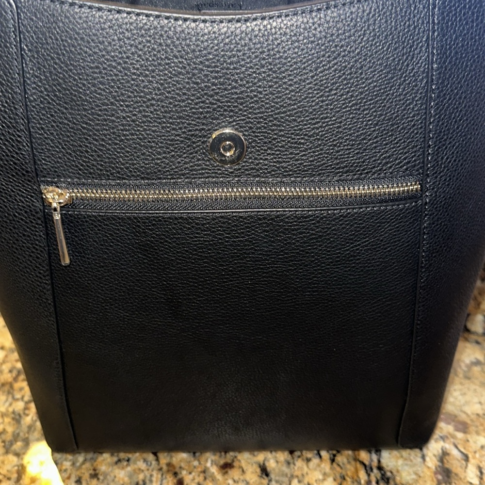 Kate Spade ❤️ Lena Black Pebbled Leather Flap Backpack NWT - Picture 6 of 16